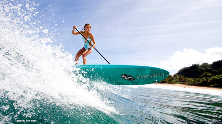 Stand Up paddle Board surfing girl